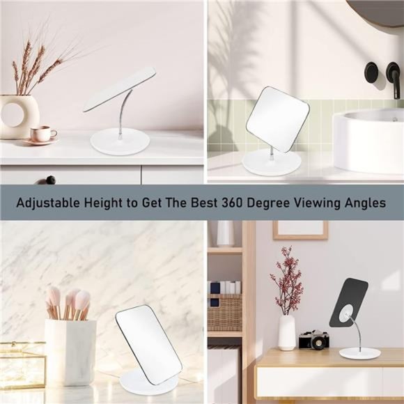 Table Vanity Mirror with Stand - Makeup Mirror - Adjustable Flexible Gooseneck - Picture 6 of 7